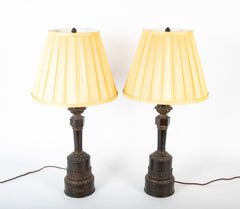 A Pair of Early 19th Century French Fluid Lamps Now Electrified