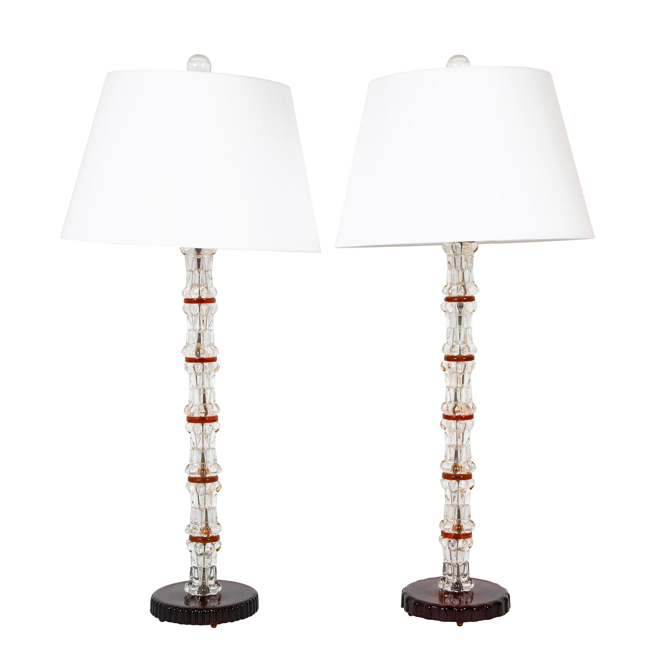 A Near Pair of Orrefors Lamps