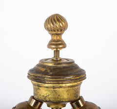 Late 19th - Early 20th Century Gilt Candlestick Now a Lamp