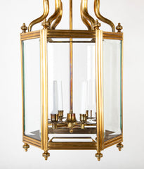 Handsome Hexagonal Six Light Brass Lantern