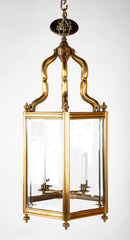 Handsome Hexagonal Six Light Brass Lantern