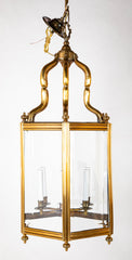 Handsome Hexagonal Six Light Brass Lantern