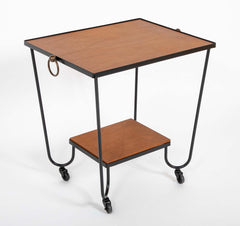 Two Tier Bar Cart Attributed to Jacques Adnet