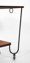 Two Tier Bar Cart Attributed to Jacques Adnet