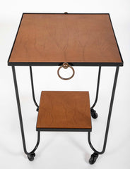 Two Tier Bar Cart Attributed to Jacques Adnet