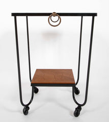Two Tier Bar Cart Attributed to Jacques Adnet