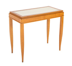 Maison Dominique Leather Top Folding Games Table