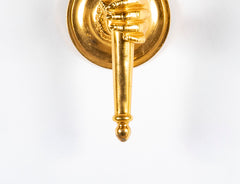 A Pair of Gilt Bronze Sconces in the Style of Andre Arbus