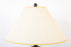 A Japanese Cloisonne Copper on Bronze Lamp