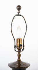 A Japanese Cloisonne Copper on Bronze Lamp