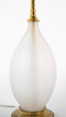 Rene Lalique Frosted Desk Lamp in Closed Bud Form