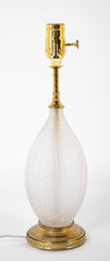 Rene Lalique Frosted Desk Lamp in Closed Bud Form