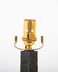 Pair of Brutalist Candlesticks as Lamps