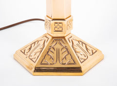 Solid Polished Brass Hexagonal Candlestick Now a Lamp    Six Available