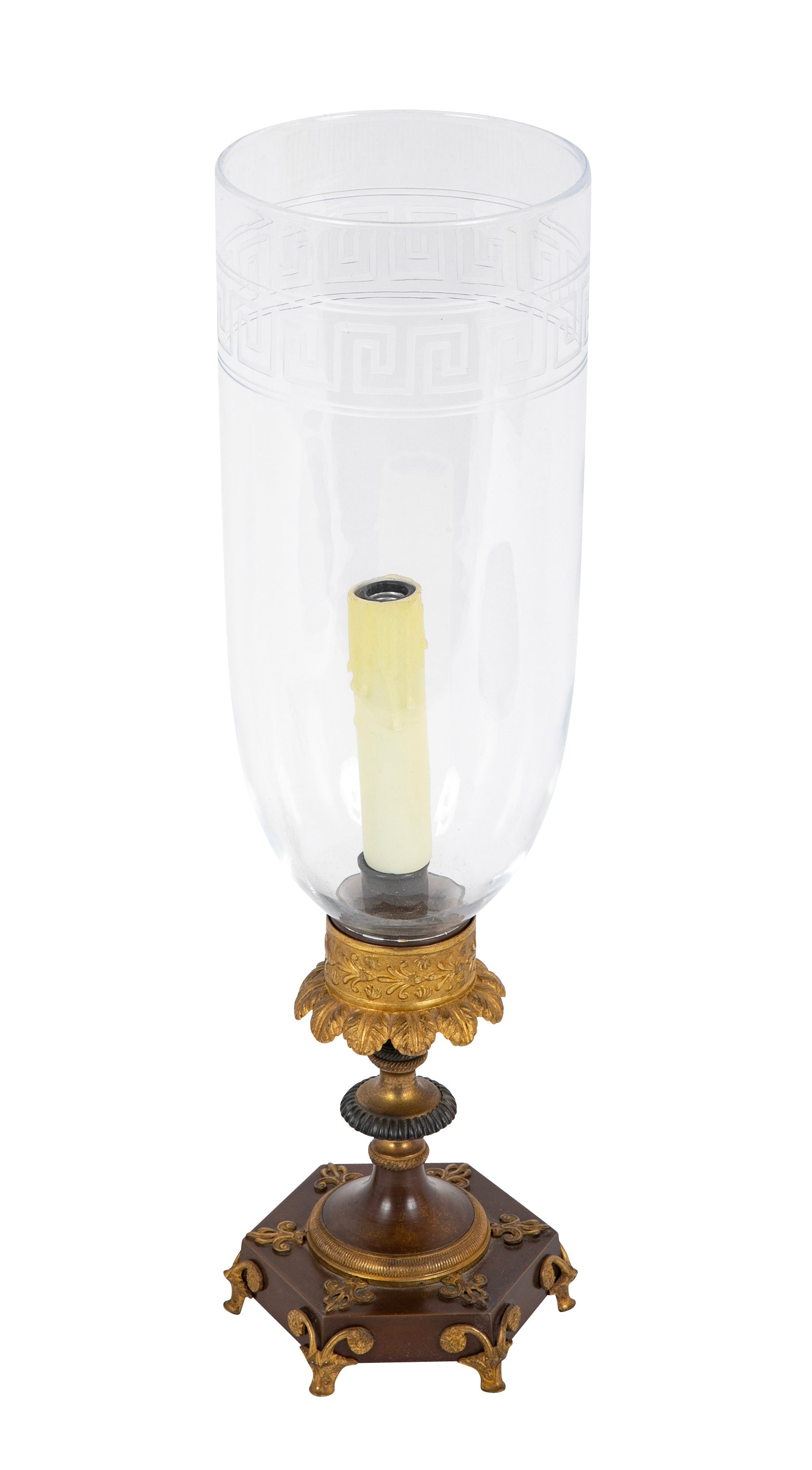 A 20th Century Regency Style Hurricane Lamp