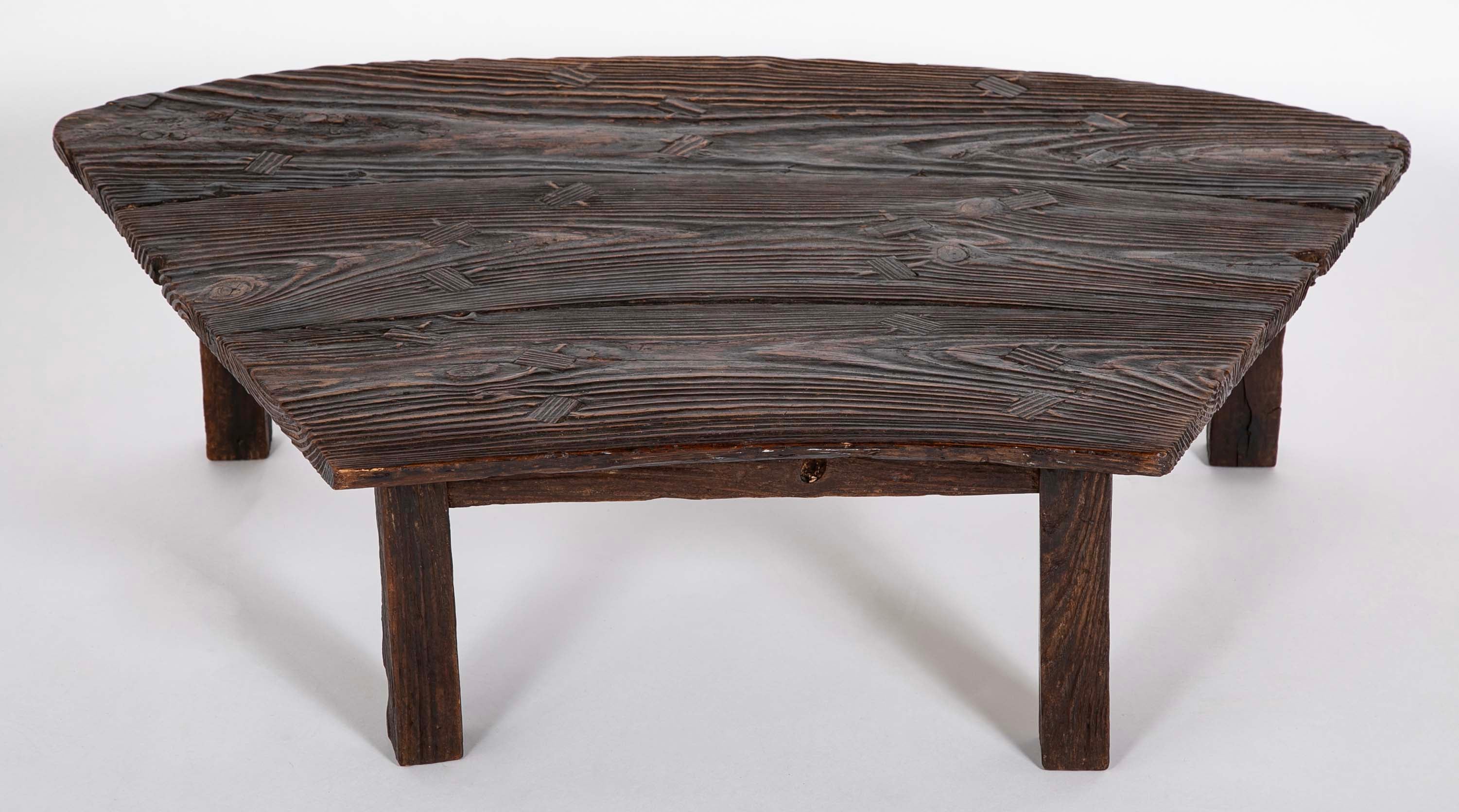 20th Century Japanese Low Table from Salvaged Ship Decking