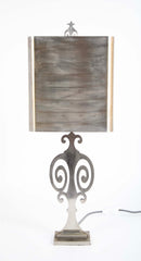 Maison Charles et Fils Flat Lamp in Cut Out Metal