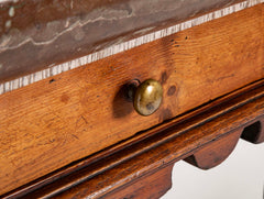 Oland Stone Top on Oak Wood Table Base