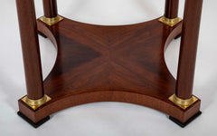 19th Century French Empire Marble Top Mahogany Center Table