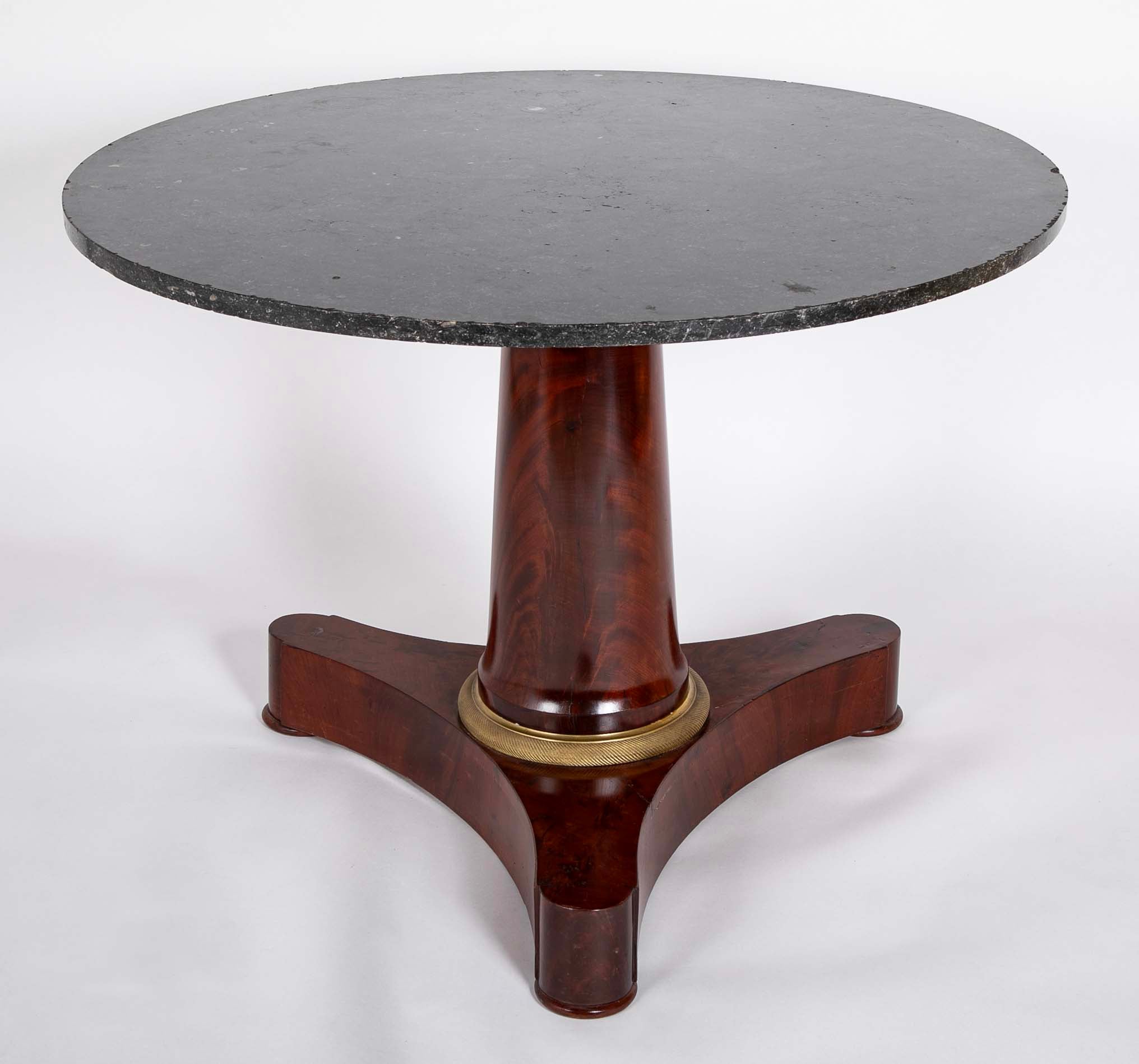 French Empire Marble-Top Center Table