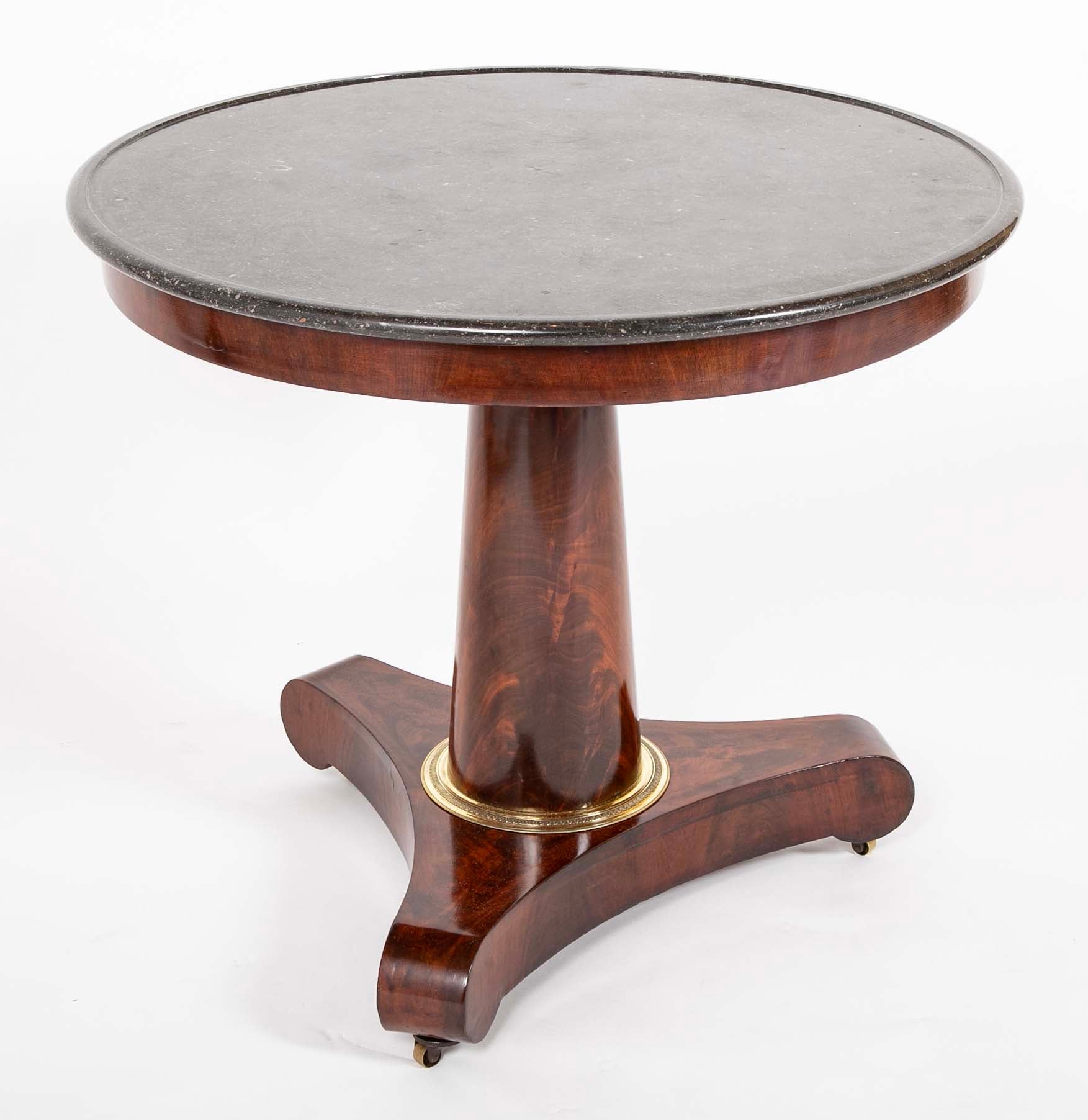 Empire Country Round Marble Top Center Table