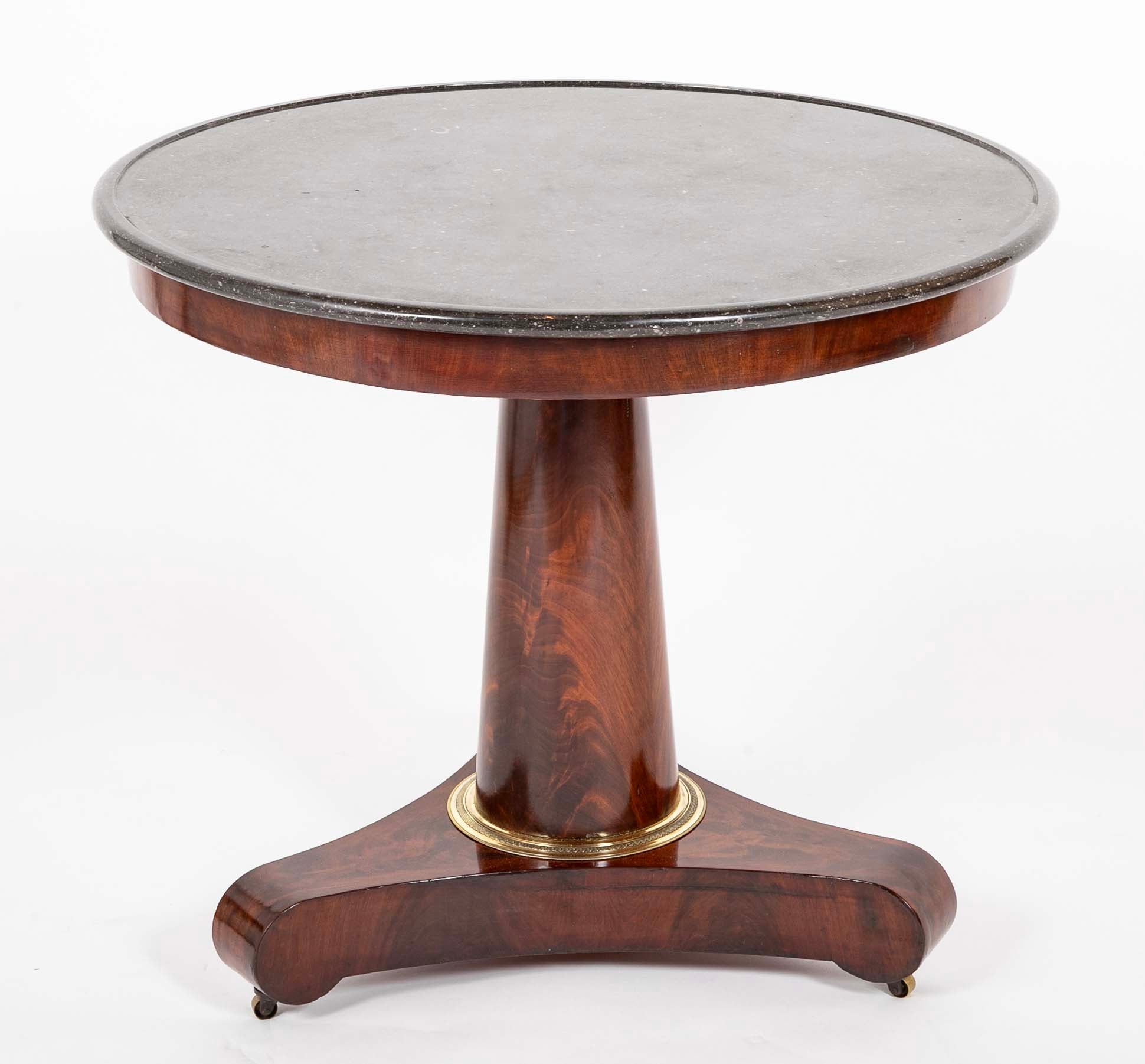 Empire Country Round Marble Top Center Table