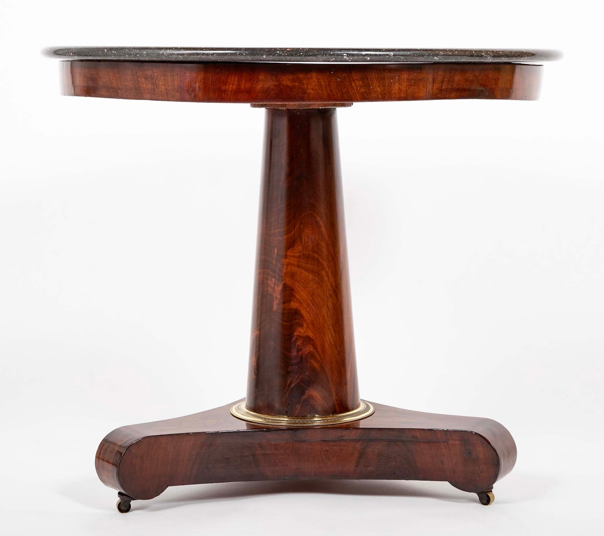 Empire Country Round Marble Top Center Table