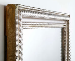 Louis Philippe Silver Covered Framed Mirror