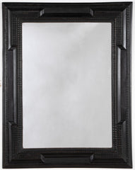 Late 19th Century Dutch Ebonized Ripple Framed Mirror