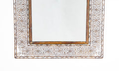 Anglo - Indian Open Work Bronze Framed Mirror