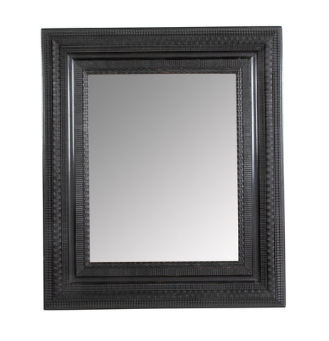Dutch Ebonized Ripple Frame Mirror