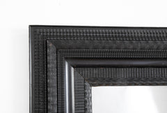 Dutch Ebonized Ripple Frame Mirror