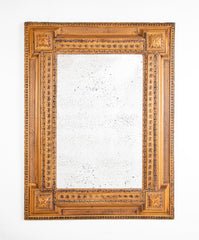 19th Century Baroque Carved Pine Mirror in the Dutch Tradition