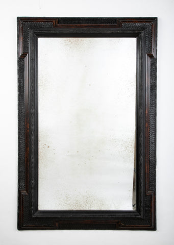 Dutch Ebonized Frame Mirror
