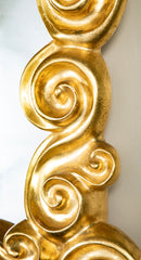 Jean Boggio ''Les Vagues'' Gold Plaster Mirror for Les Heritiers