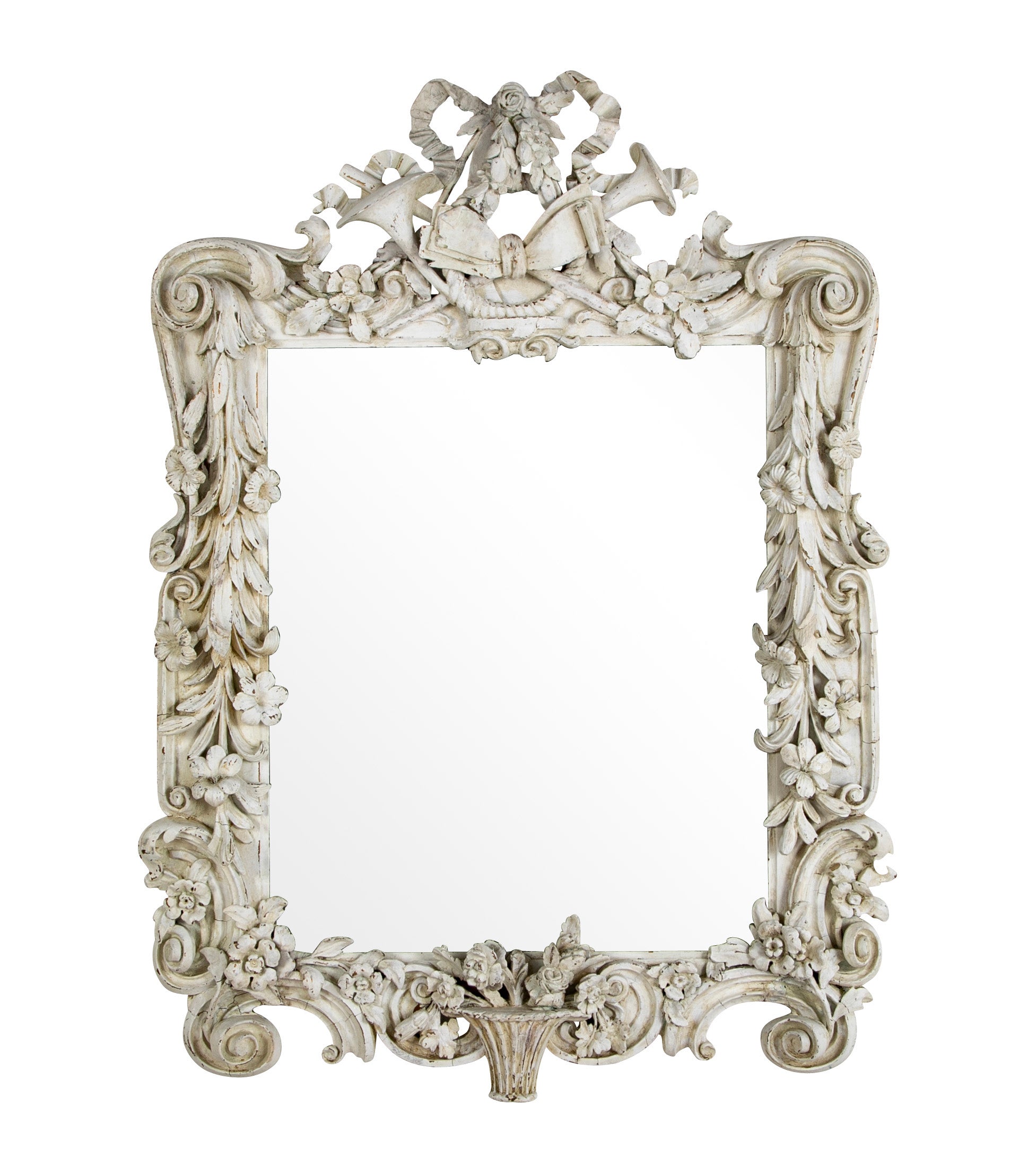 19th Century Carved & Gessoed French Pier Mirror