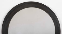 Laurence Montano Circular Mirror in Patinated Bronze Frame