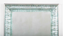 A Mid-Century Italian Segusa Nickel Plated Aluminum Framed Mirror