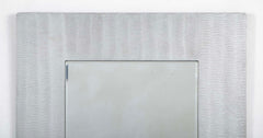 Lorenzo Burchiellaro (1933–2017)  Striae Aluminum Frame Mirror, c. 1970  Signed
