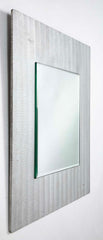 Lorenzo Burchiellaro (1933–2017)  Striae Aluminum Frame Mirror, c. 1970  Signed