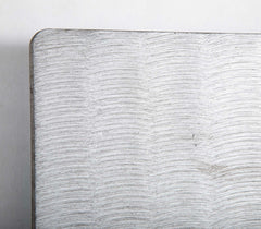 Lorenzo Burchiellaro (1933–2017)  Striae Aluminum Frame Mirror, c. 1970  Signed