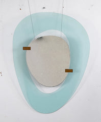Max Ingrand Asymmetrical Blue Glass Mirror