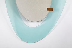 Max Ingrand Asymmetrical Blue Glass Mirror
