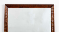 19th Century French Guilloche Wood Framed Mirror