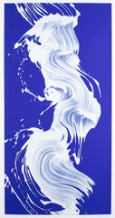 Jamie Nares Screenprint "Epigraph 3 in White & Blue"