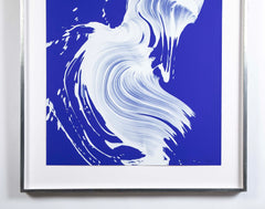 Jamie Nares Screenprint "Epigraph 3 in White & Blue"