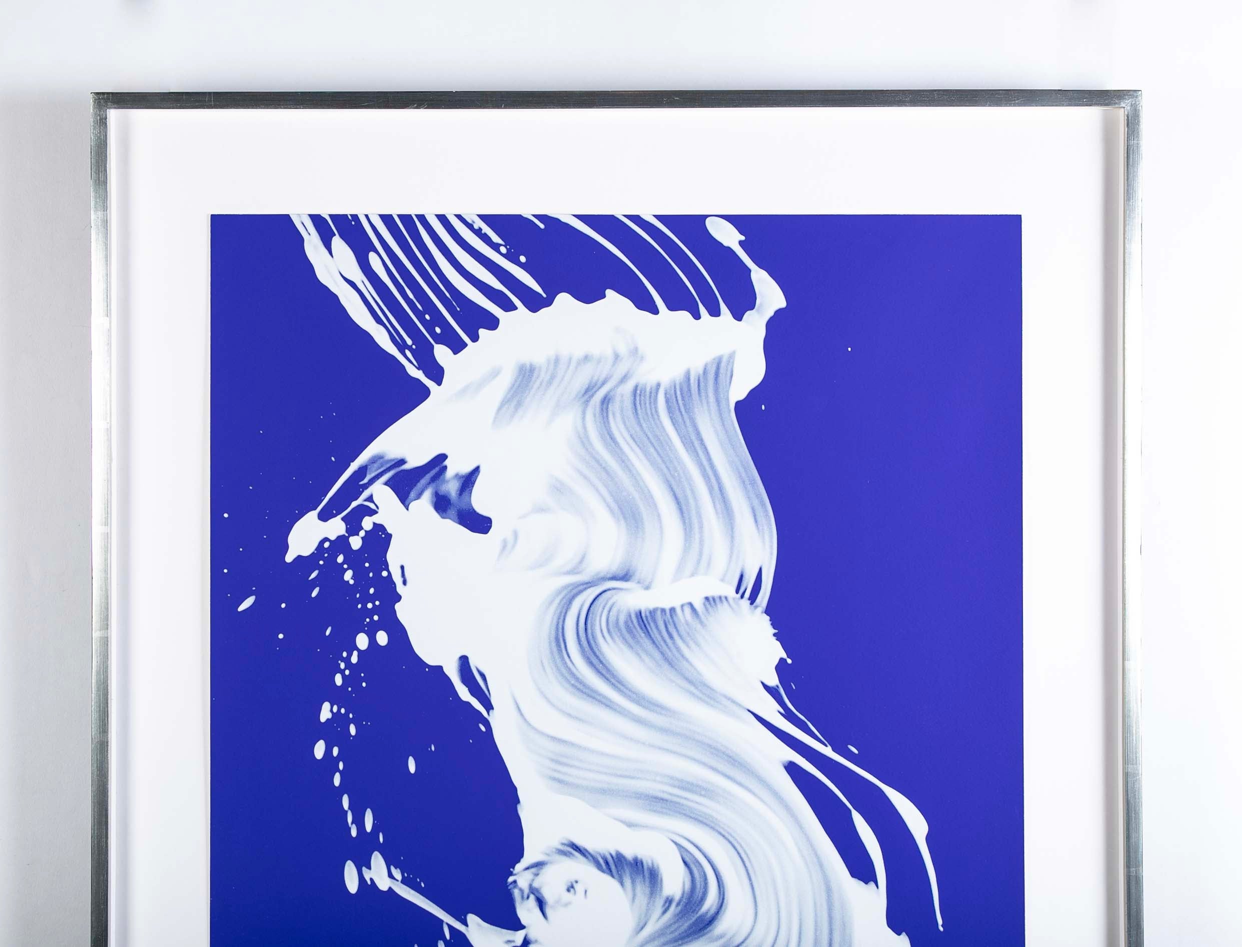 Jamie Nares Screenprint "Epigraph 3 in White & Blue"