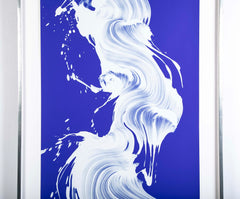Jamie Nares Screenprint "Epigraph 3 in White & Blue"