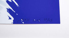 Jamie Nares Screenprint "Epigraph 3 in White & Blue"