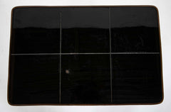 Two Nesting Tables in Curule Formed Metal by Jacques Adnet